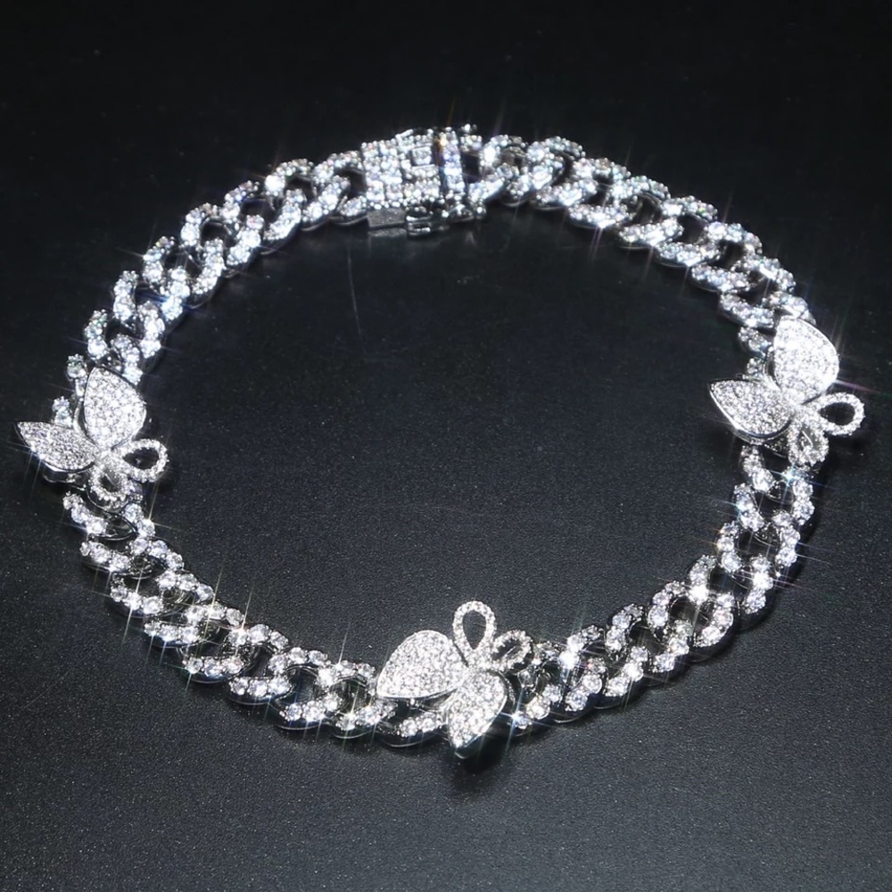 butterfly cuban bracelet - Picture 3 of 3